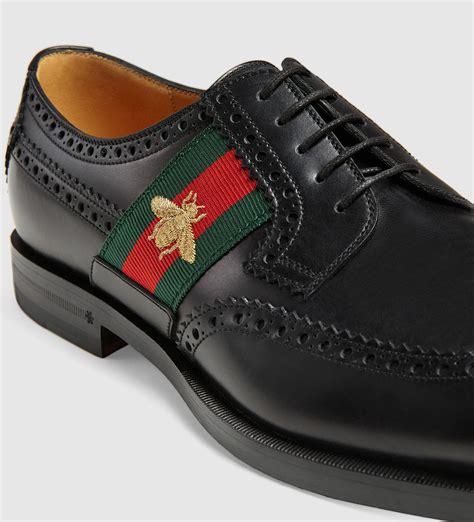 gucci mens oxford shoes|black gucci lace up shoes.